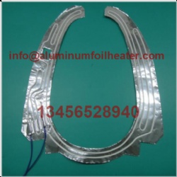 Heat pressed toilet seat cover heater aluminum foil heater